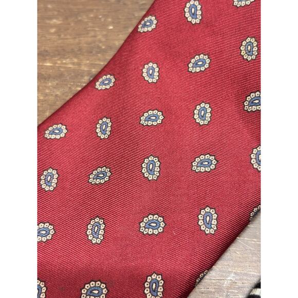 Lot of 2 Robert Talbott for J.D. Howell Red Burgandy Patterned Silk Neckties - Picture 2 of 6